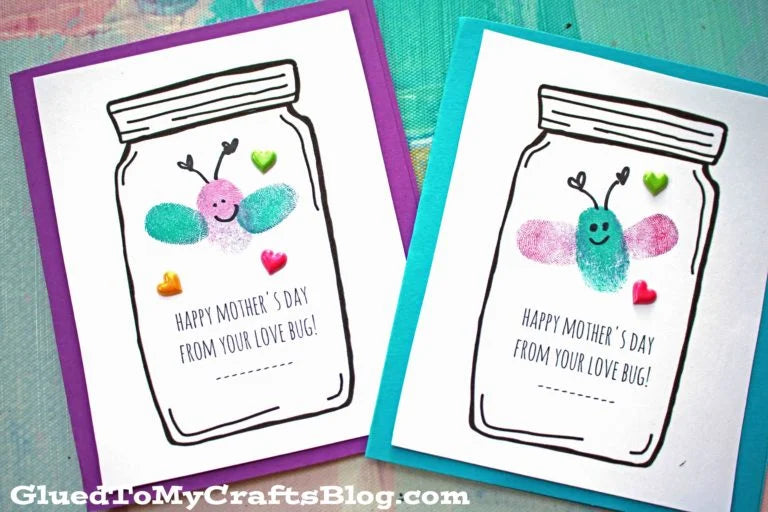 Thumbprint Mother’s Day Love Bug Cards
