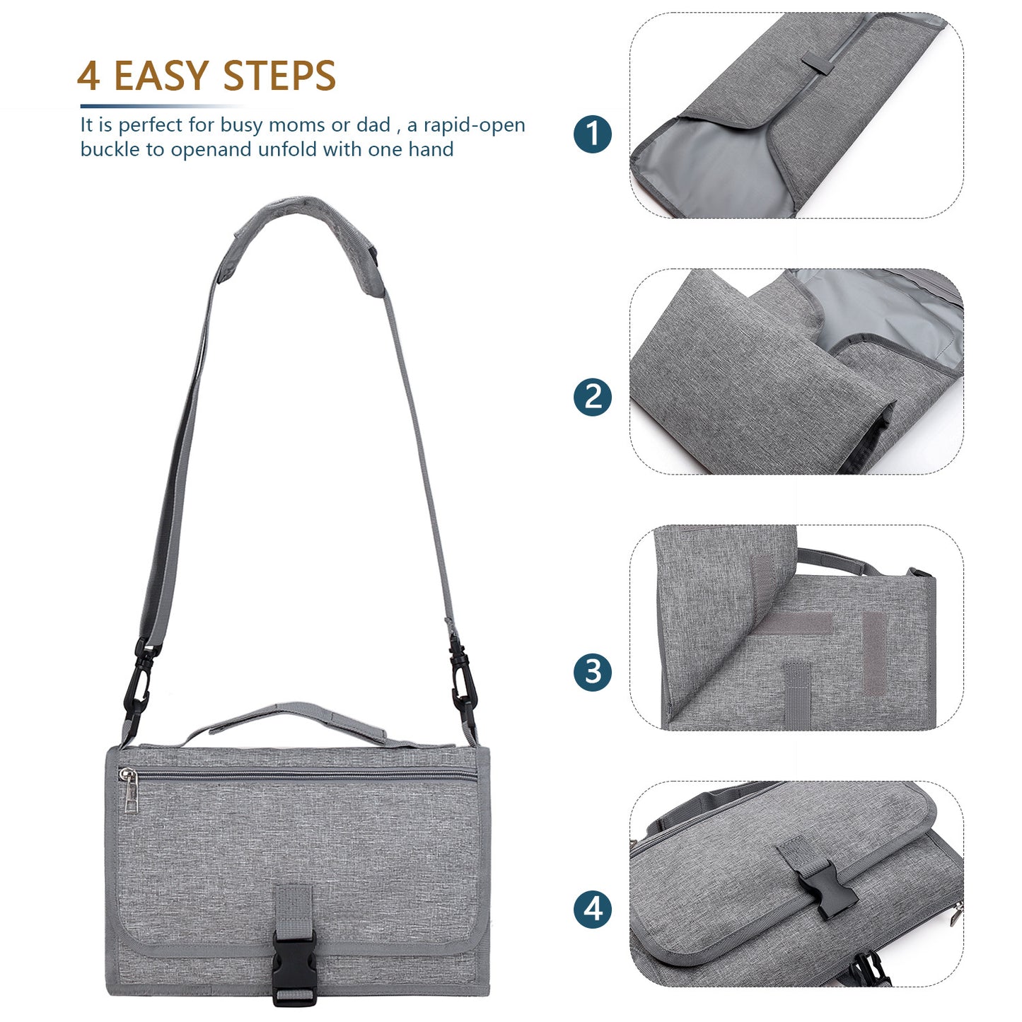 3 in 1 Portable Baby Changing Pad