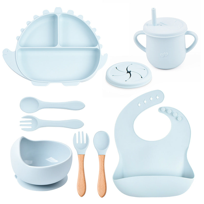 Baby Dining Dinosaur Silicone Set