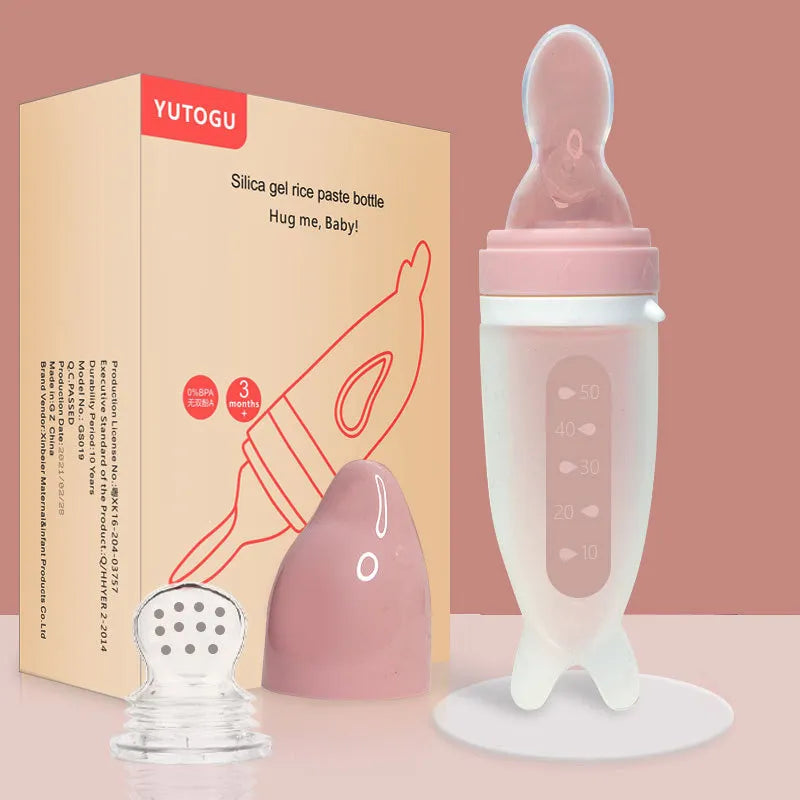 Baby Feeding Bottle Silicone Spoon