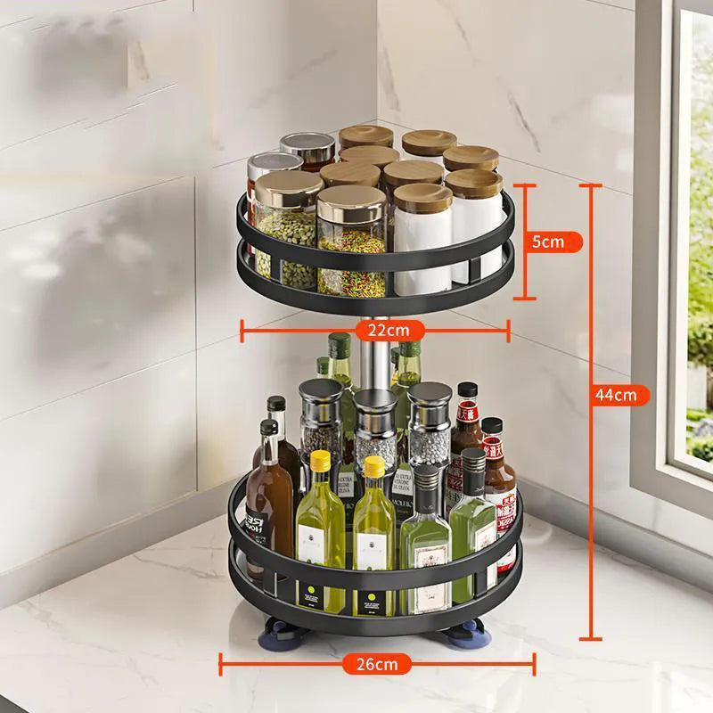 360° Rotation Spice Rack Multi-Layer