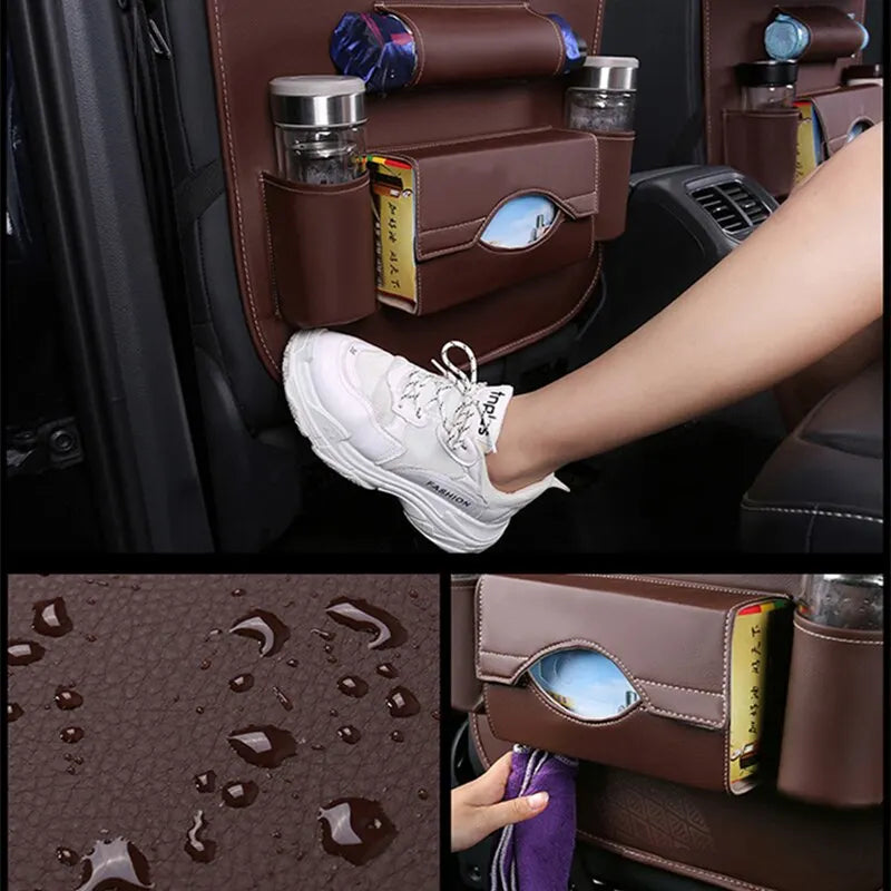 Car Back Seat Organiser with Foldable Table Tray