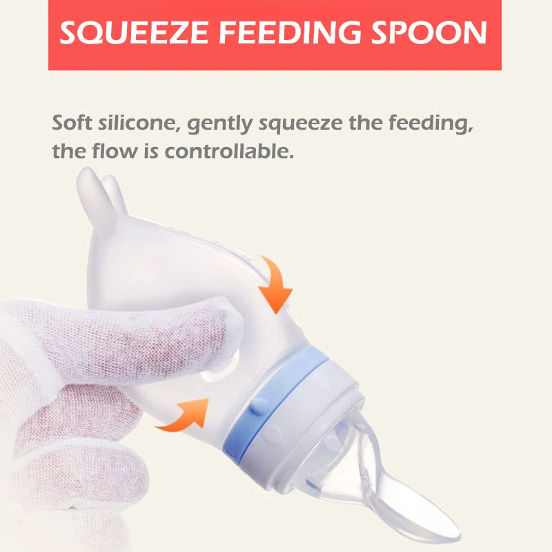 Baby Feeding Bottle Silicone Spoon