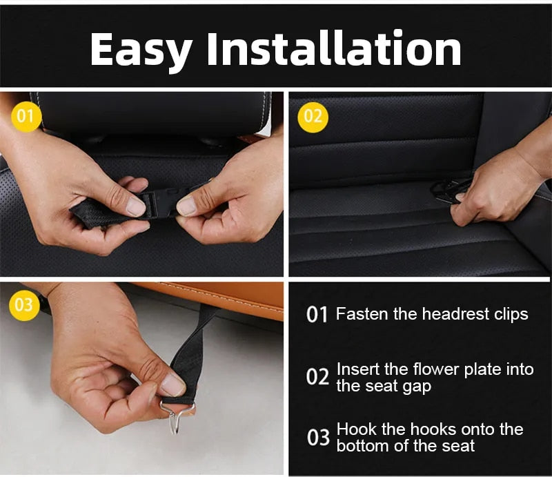 Car Back Seat Organiser with Foldable Table Tray