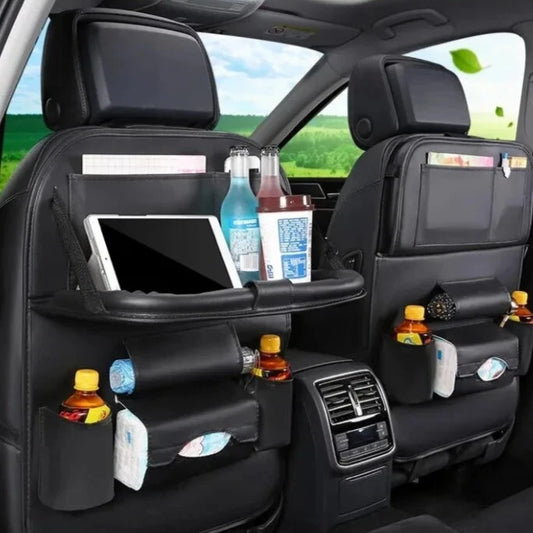 Car Back Seat Organiser with Foldable Table Tray