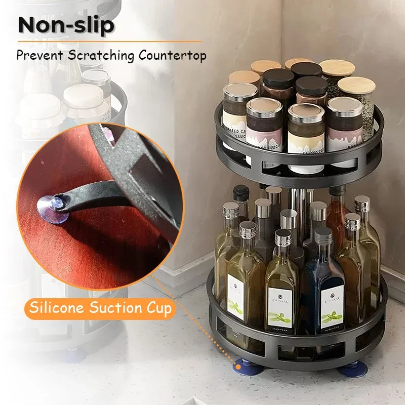 360° Rotation Spice Rack Multi-Layer
