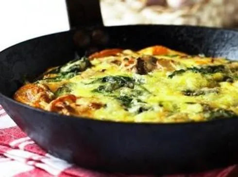 Potato Spinach & Mushroom Frittata