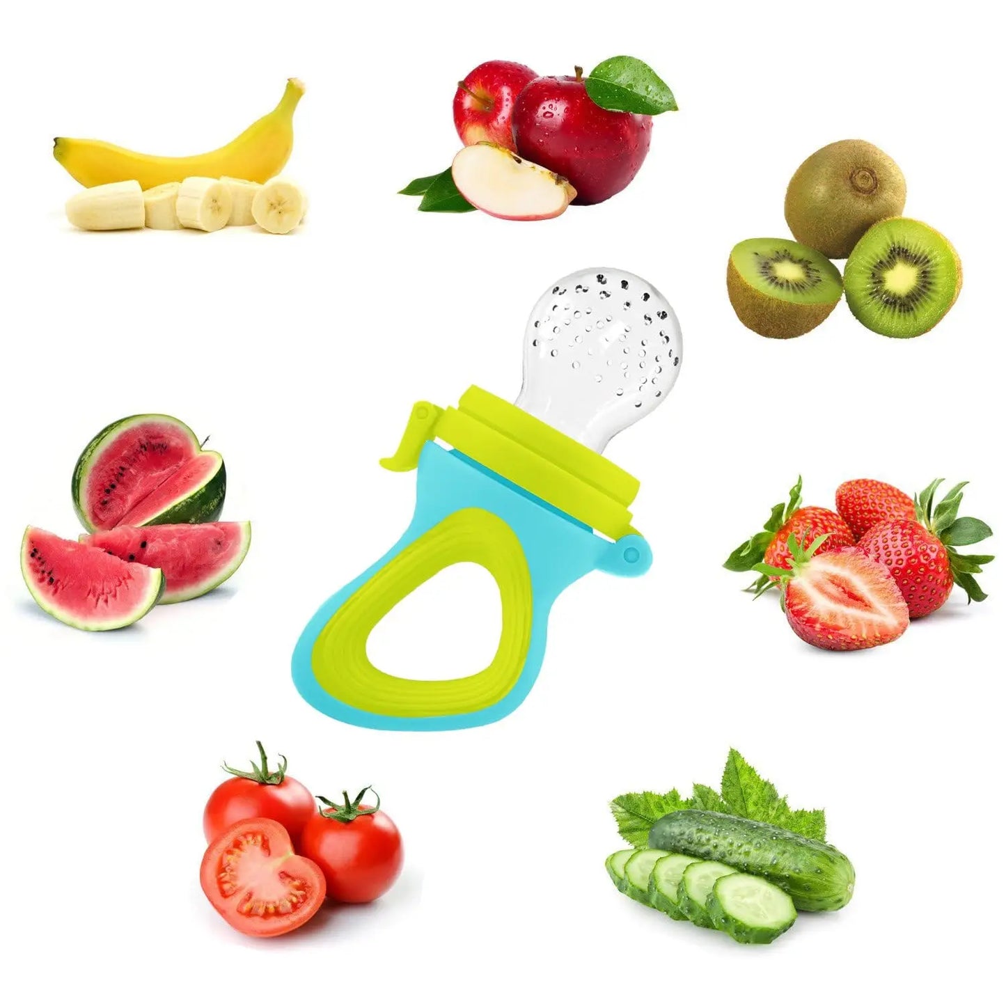 2 in 1 Baby Feeding Bottle with Silicone Spoon & Fresh Food Feeder