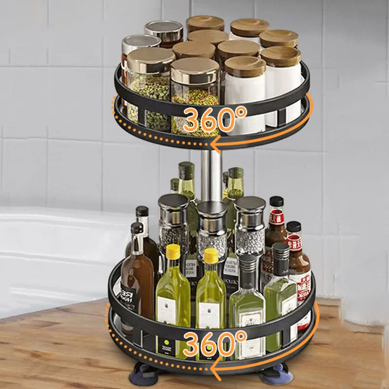 360° Rotation Spice Rack Multi-Layer