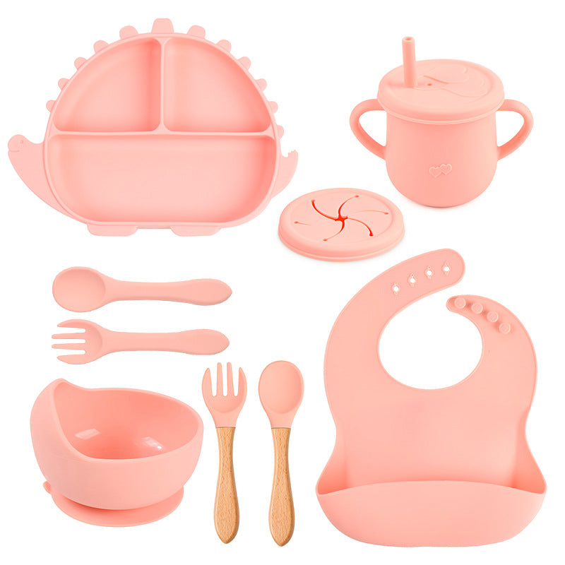All in One Kids Dinosaur Silicone Dining Set