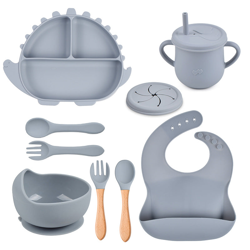 All in One Kids Dinosaur Silicone Dining Set