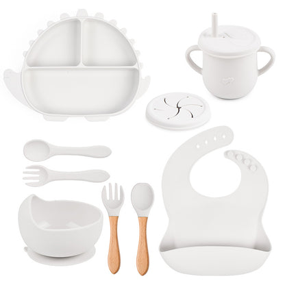 All in One Kids Dinosaur Silicone Dining Set