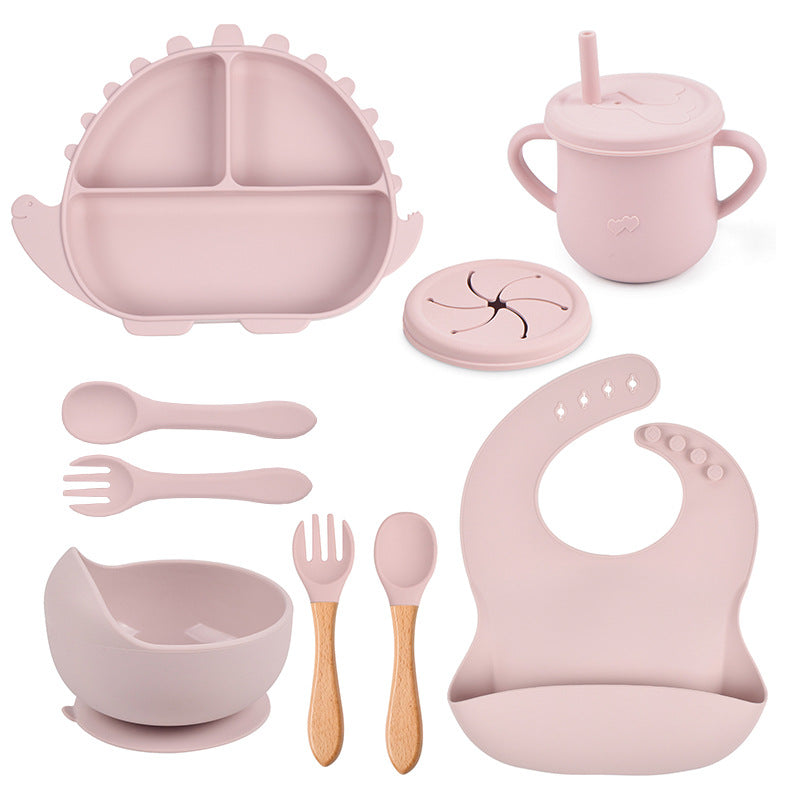 All in One Kids Dinosaur Silicone Dining Set