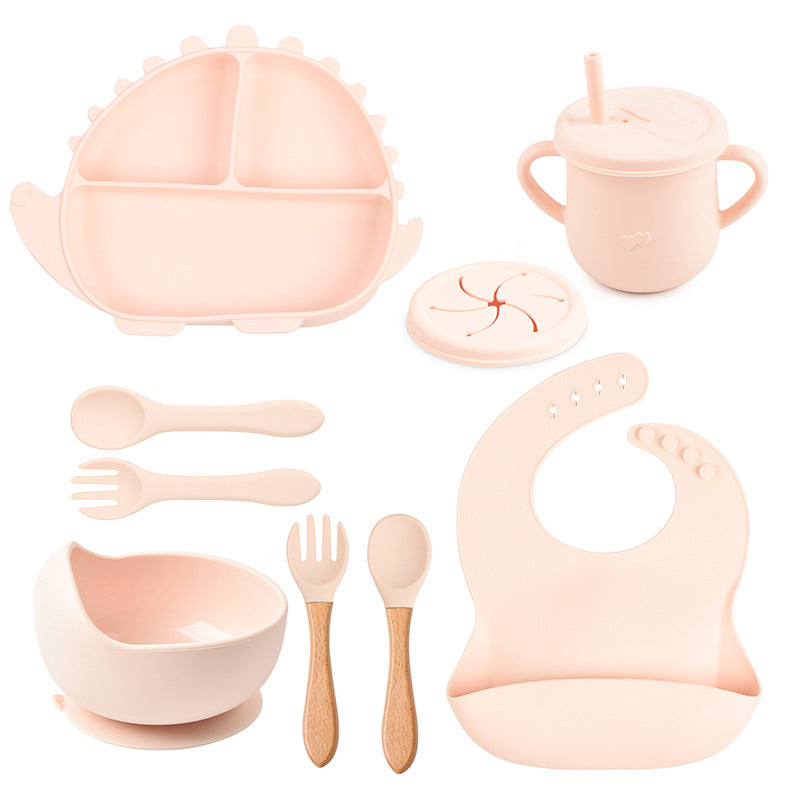 All in One Kids Dinosaur Silicone Dining Set