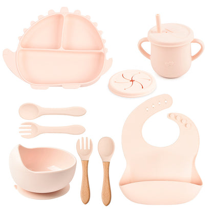 All in One Kids Dinosaur Silicone Dining Set