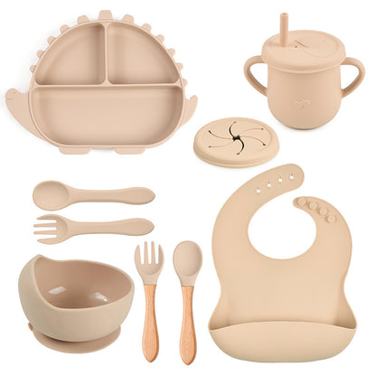 All in One Kids Dinosaur Silicone Dining Set