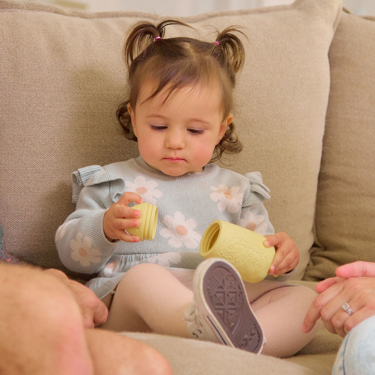 BabySqueezy is a 3-in-1: Newborn Bath Rinser, Teether & Toy