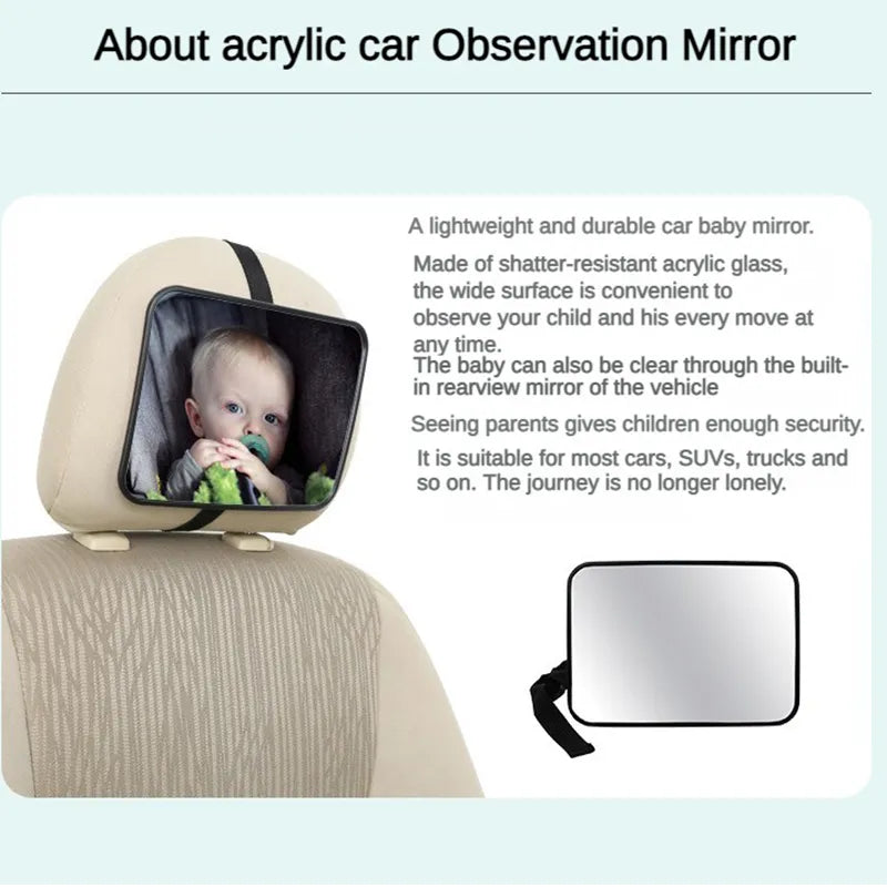 Baby Car Mirror Adjustable with Wide View