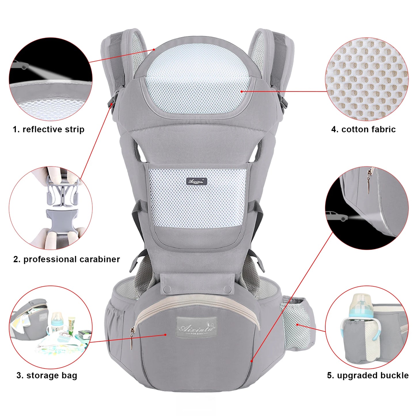 Baby Carrier with Hipseat