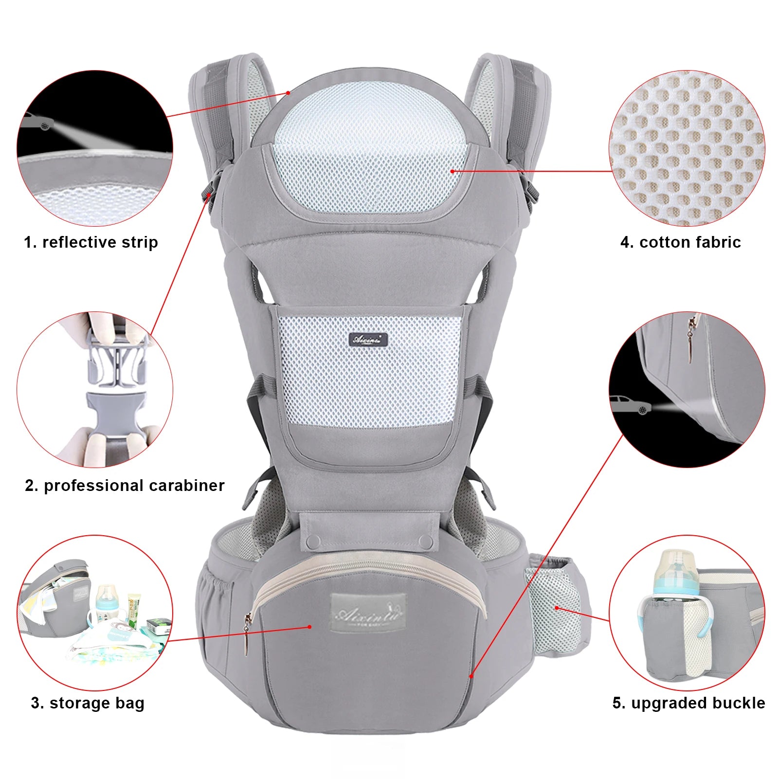 Baby Carrier with Hipseat