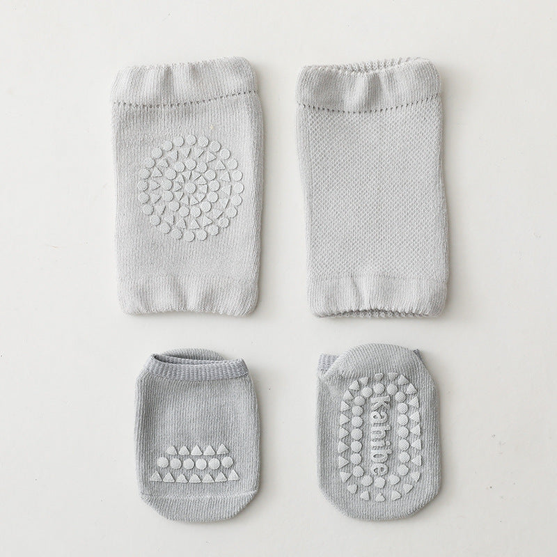 Baby Crawling Knee Pads & Socks Set