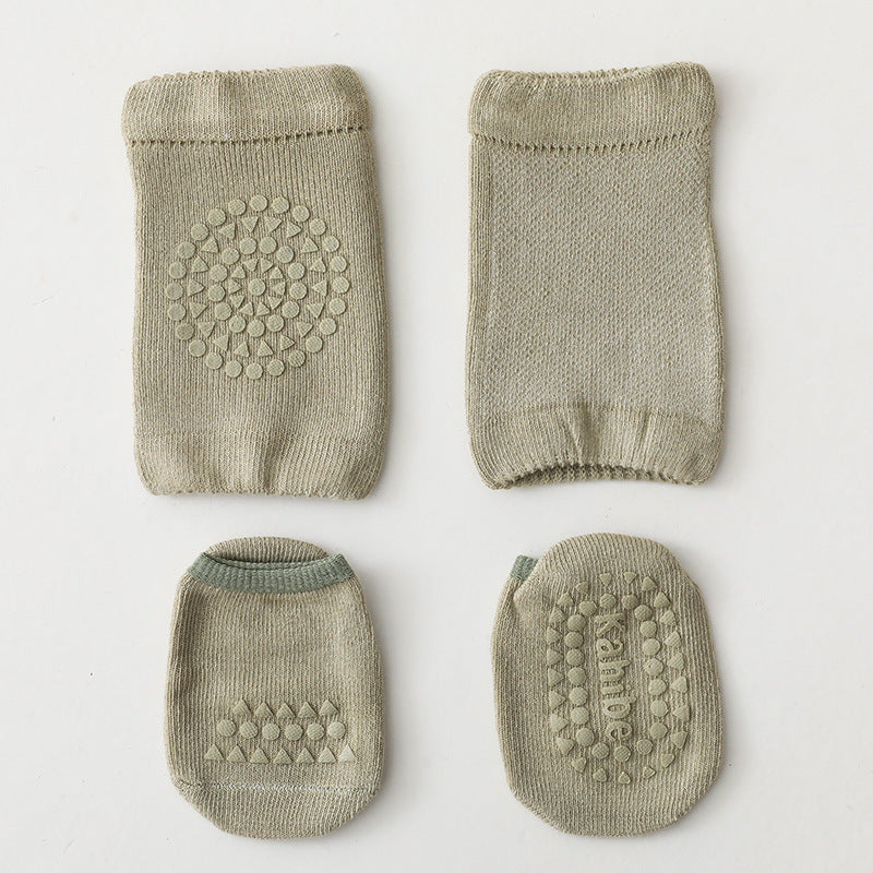 Baby Crawling Knee Pads & Socks Set