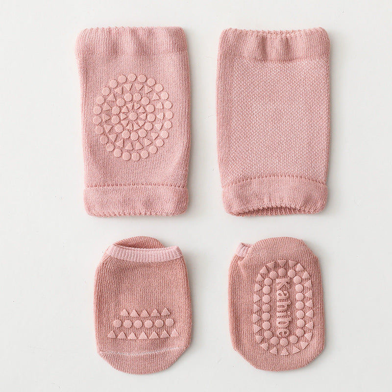 Baby Crawling Knee Pads & Socks Set