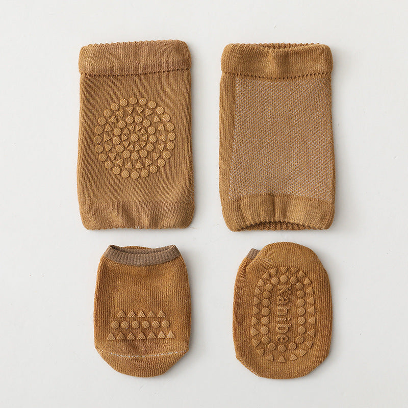 Baby Crawling Knee Pads & Socks Set