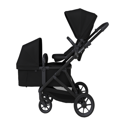 Babyhood Doppio Plus Stroller Single Seat + Bassinet