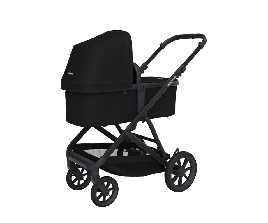 Black Side 2 - Babyhood Doppio Plus Stroller Single Seat + Bassinet