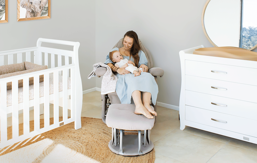 Babyhood Georgia Sleigh Cot Luxx