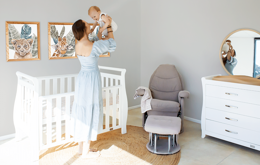 Babyhood Georgia Sleigh Cot Luxx Package