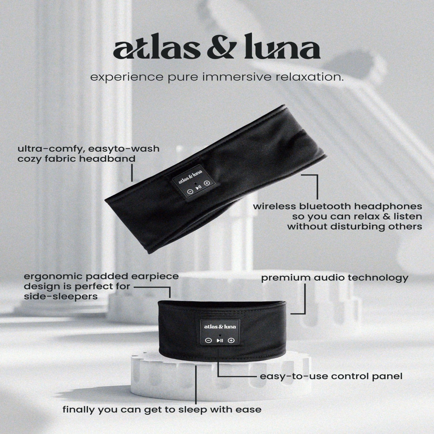 Bluetooth Audio Headband - Atlas & Luna