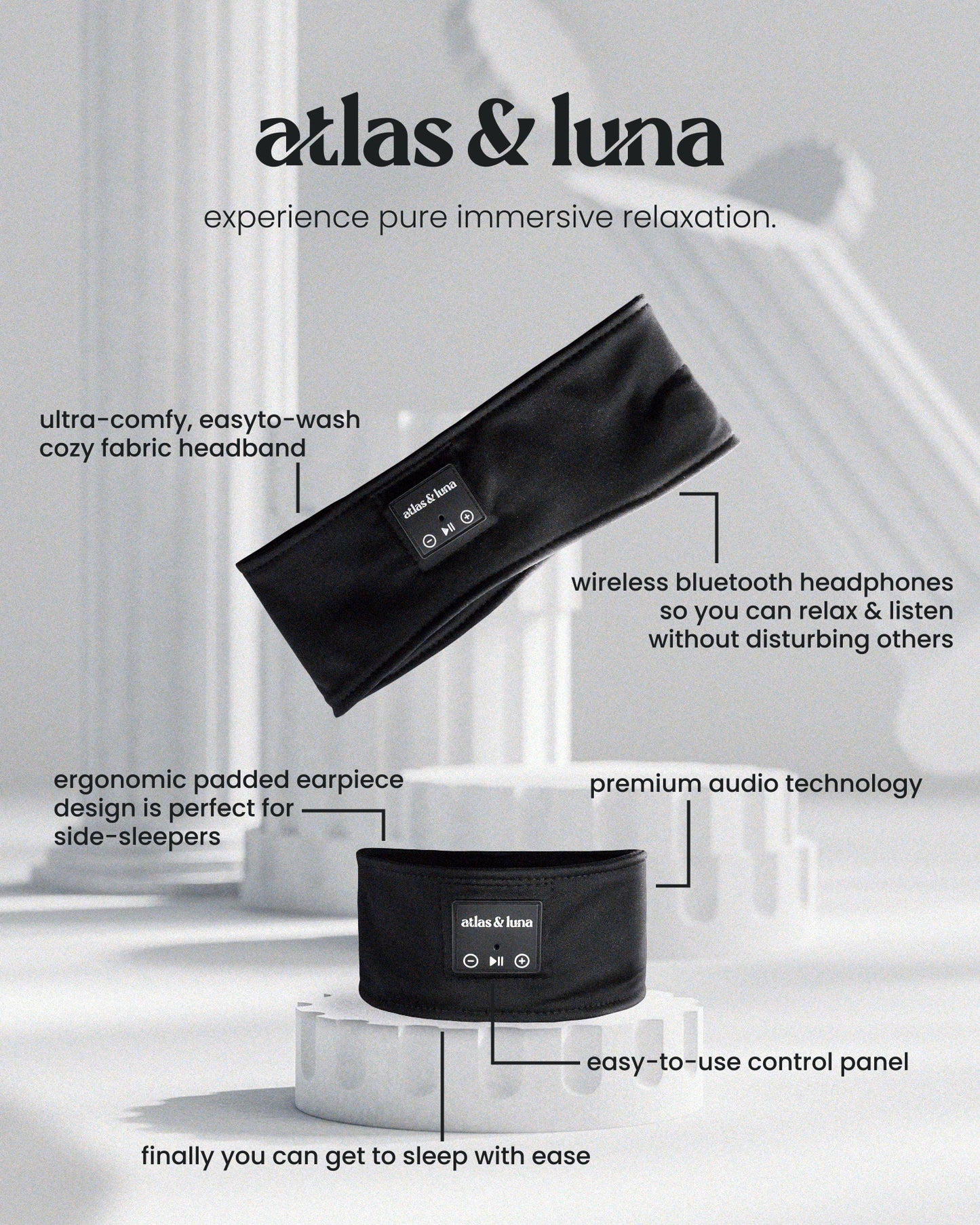 Bluetooth Audio Headband - Atlas & Luna