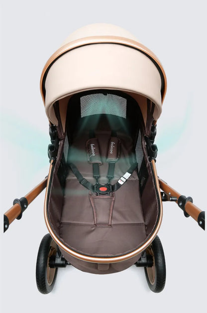 Belecoo Lightweight Luxury Baby Stroller 3 in 1