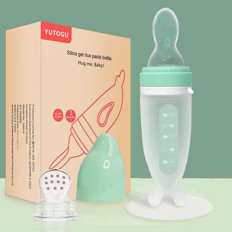 Baby Feeding Bottle Silicone Spoon