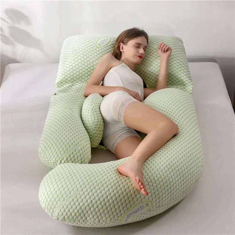 Maternity Pillows Waist Side Sleep Pillow,Belly Clamp Leg Pregnant Hold Pillow,Summer U-shaped Pregnancy Pillow Sleeping Support