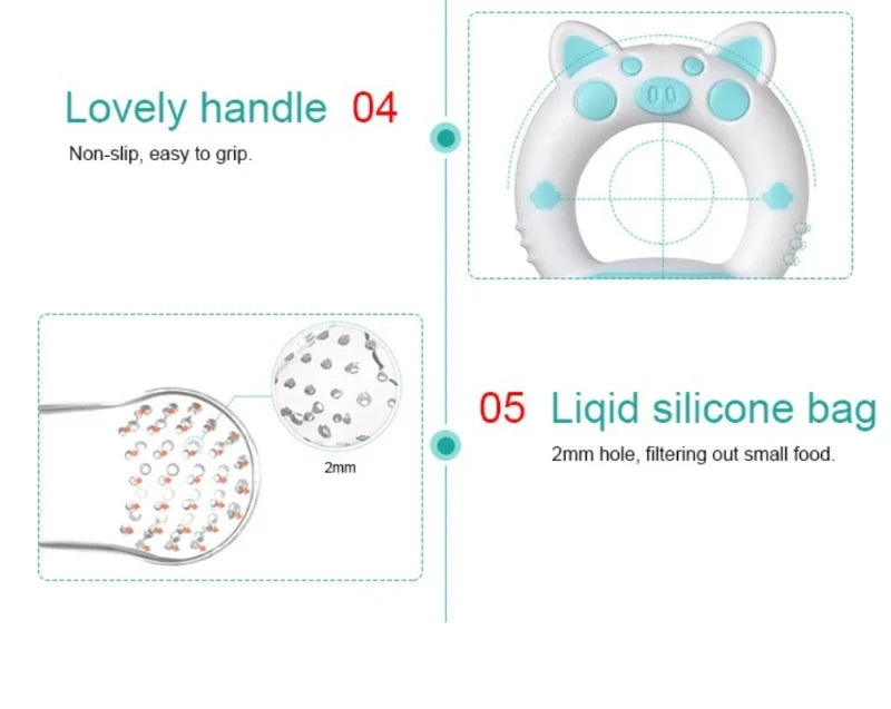 Silicone Baby Fresh Food Feeder Safe