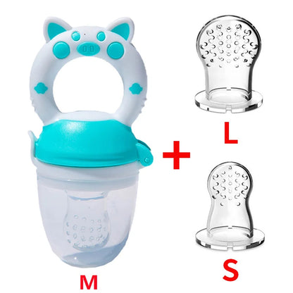 Silicone baby fresh food feeder for infants, safe, easy-to-clean design for introducing solid foods.